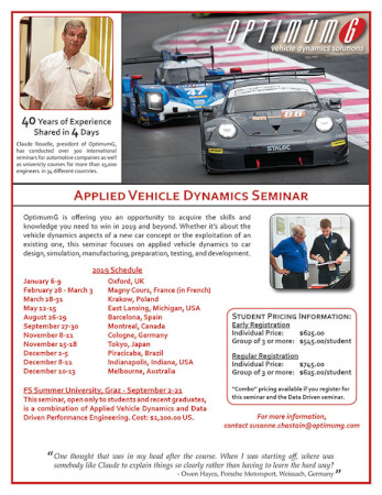Applied Vehicle Dynamics Seminars - Students