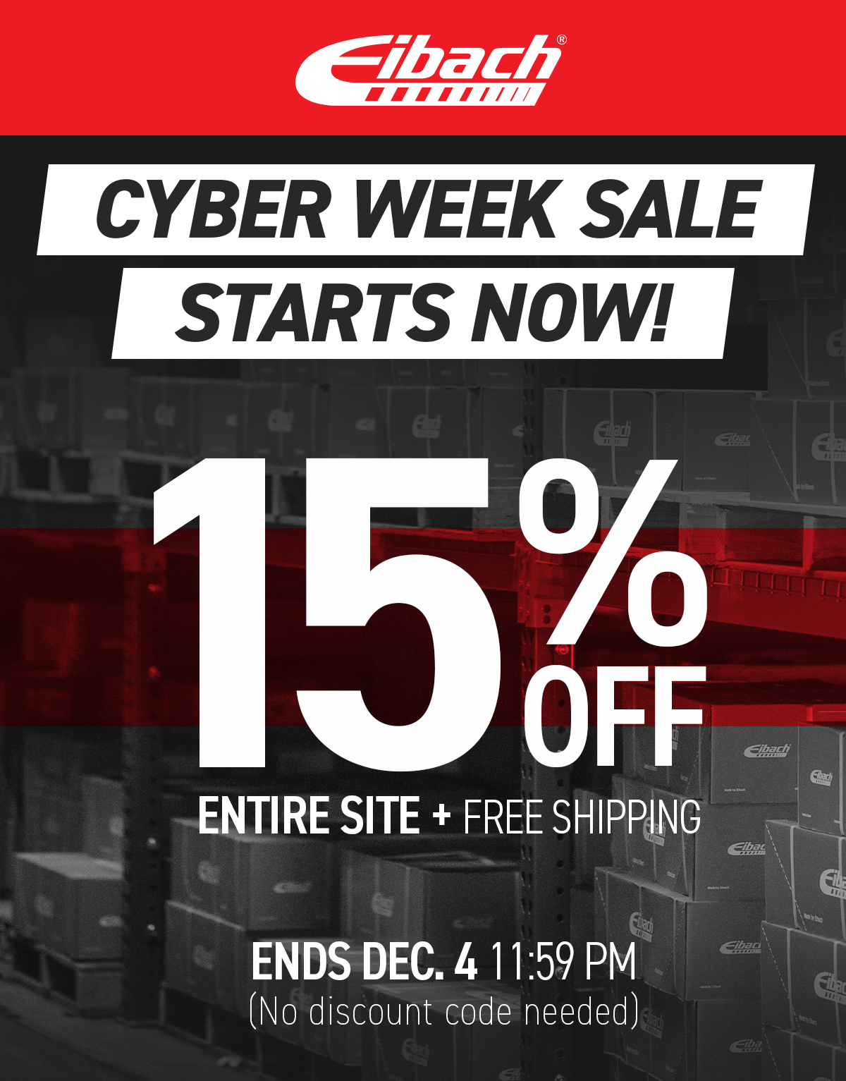 15% OFF CYBER-WEEK SALE