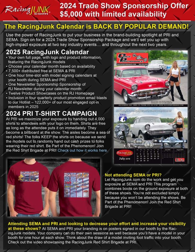 Get extra exposure at SEMA and PRI in the RJ calendar!