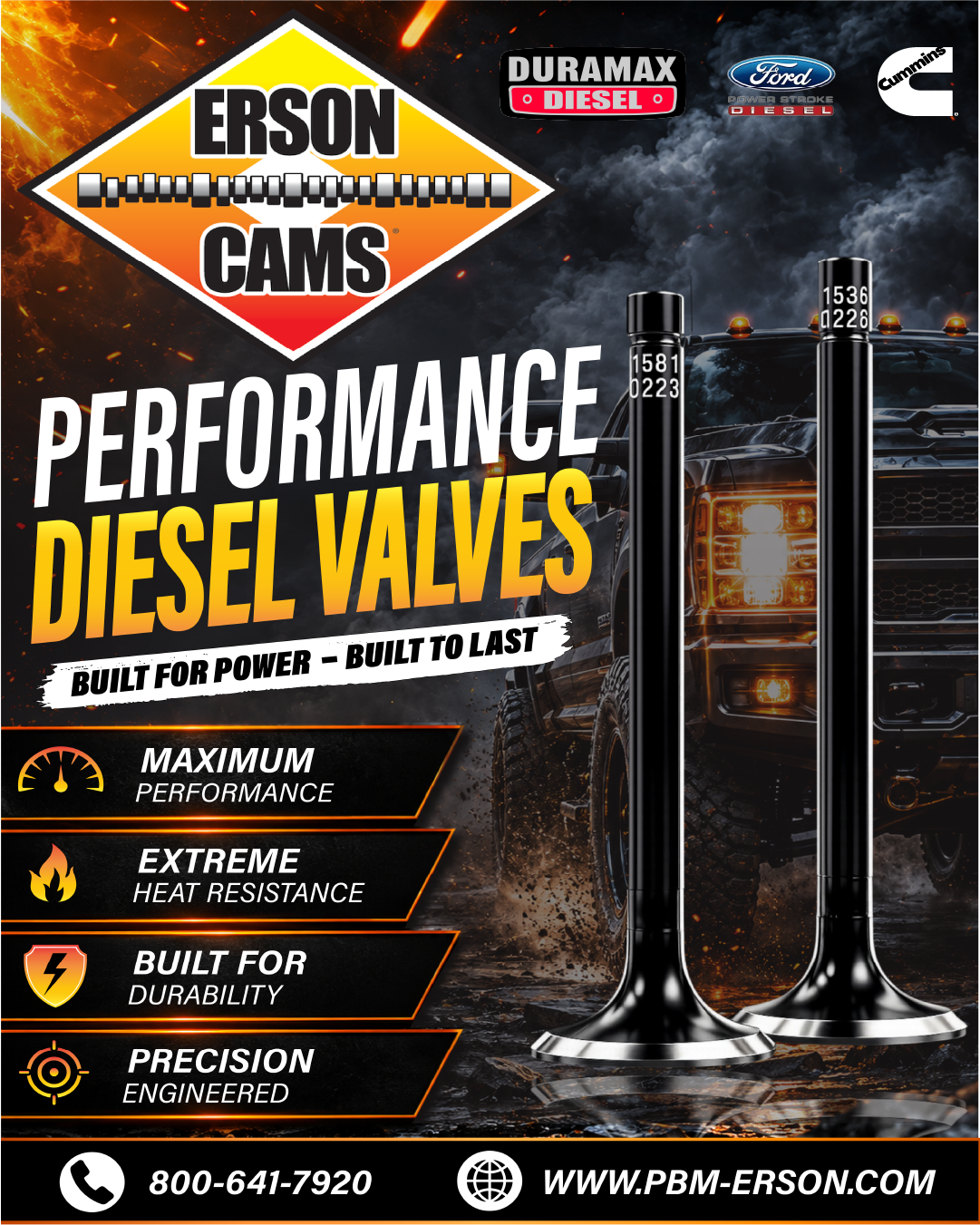 EXTRA 10% OFF ERSON PERFORMANCE DIESEL VALVES