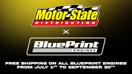 MOTOR STATE DISTRIBUTING TO OFFER FREE SHIPPING ON BLUEPRINT ENGINES