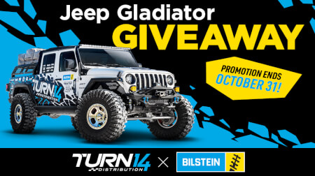 TURN 14 DISTRIBUTION ANNOUNCES A CHANCE TO WIN THE TRAIL READY JEEP GLADIATOR RUBICON BUILD