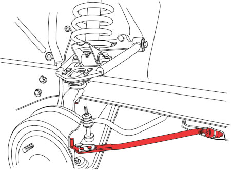 94230 - '68-'73 MUSTANG ADJUSTABLE CASTER RODS