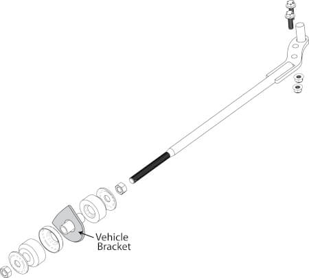 94230 - '68-'73 MUSTANG ADJUSTABLE CASTER RODS