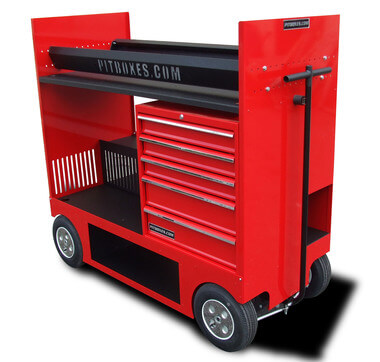 TIRE RACK W/DRAWERS PITBOX