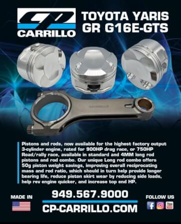 Piston and Rod Kits for Toyota G16E-GTS Engine