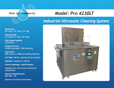 Pro 3624LT industrial ultrasonic cleaning system