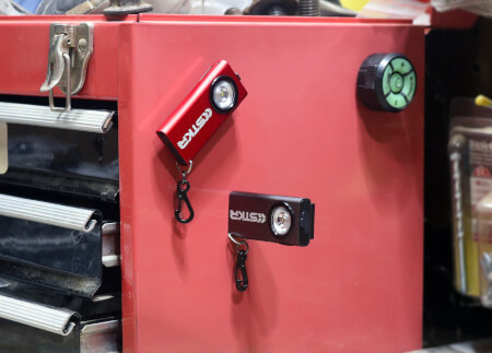 Slim Jimmy Keychain Flashlights - Red / Gray