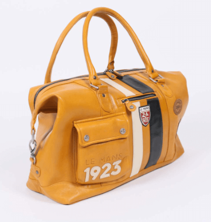 Leather Travel Bag 24H Le Mans 1923 Gaston 48h Yellow