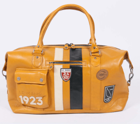 Leather Travel Bag 24H Le Mans 1923 Gaston 48h Yellow