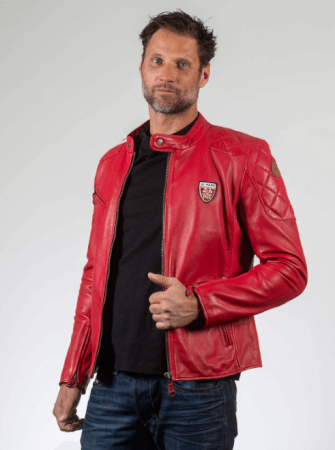 Leather Jacket 24H Le Mans 1923 Duff Racing Red