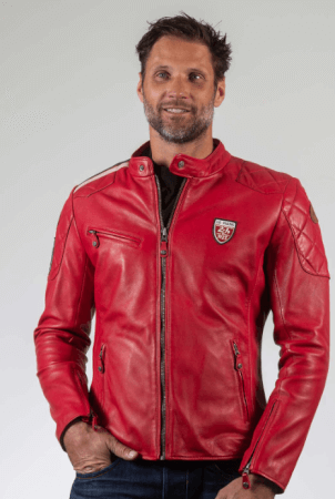 Leather Jacket 24H Le Mans 1923 Duff Racing Red