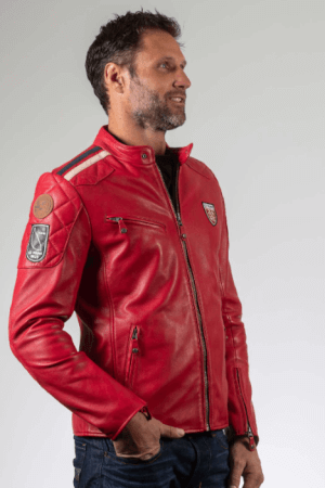 Leather Jacket 24H Le Mans 1923 Duff Racing Red