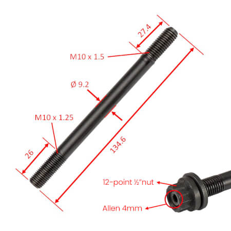 VW/Audi EA888 (Gen 1, 2 and 3) 2.0L FSI/TSI forged stud sets