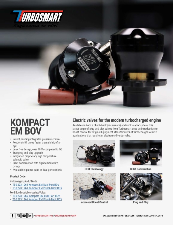 Kompact EM Series BOV - Recirculating/Dual Port