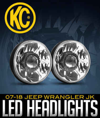 KC HiLiTES Gravity Pro LED Headlights: 07–18 Jeep Wrangler