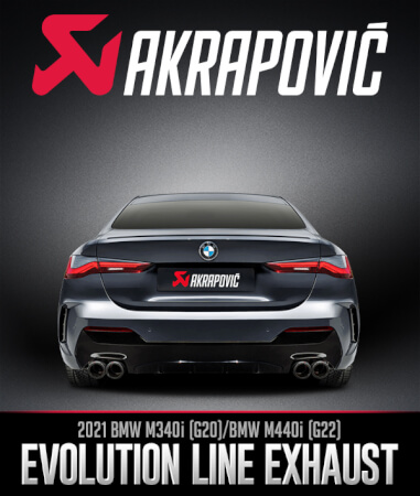 Akrapovič Evolution Exhaust System: 2021 BMW M340i/BMW M440i