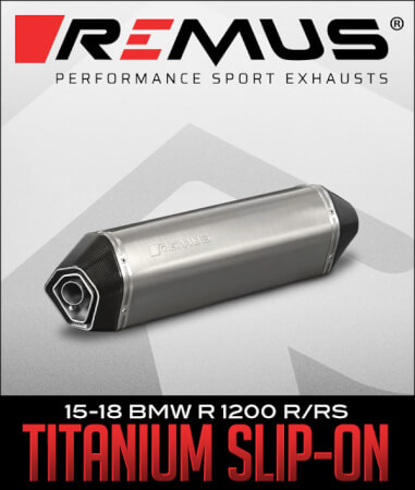 REMUS Exhaust System Titanium Slip On:15–18 BMW R 1200 R/RS