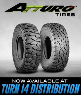 TURN 14 DISTRIBUTION ADDS ATTURO TIRES UTV PRODUCTS