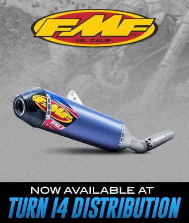 TURN 14 DISTRIBUTION ADDS FMF RACING TO THE LINE CARD