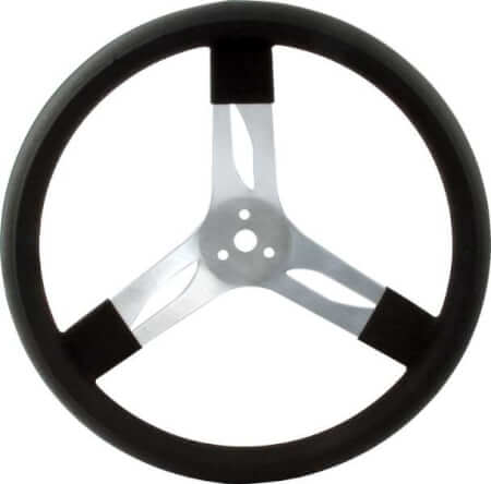 Black 15" Aluminum Steering Wheel 68-001