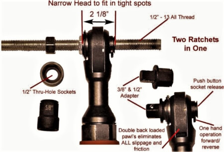 KRC-5000: Cyclone Power Thru-Hole Ratchet