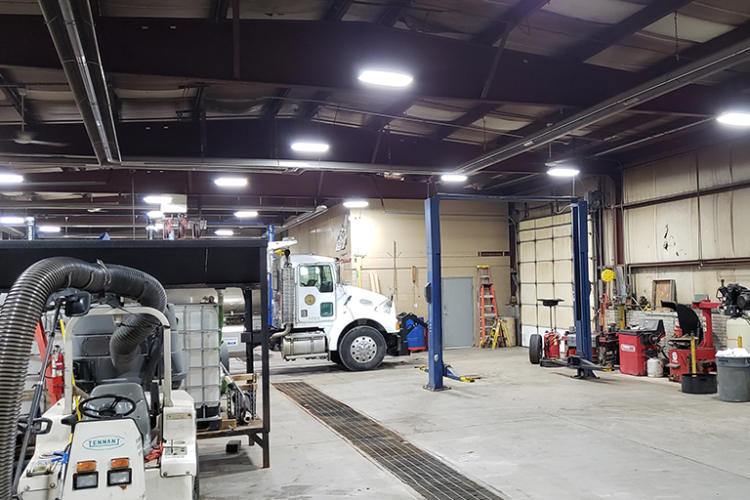 Race Shop Lighting Installation