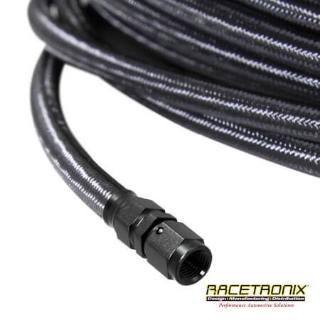 Racetronix -3 Stainless Steel/Nylon Braid Teflon (PTFE) Hose