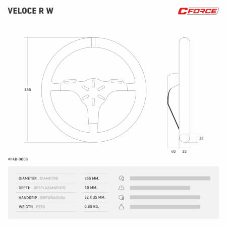 Veloce R W Steering wheel