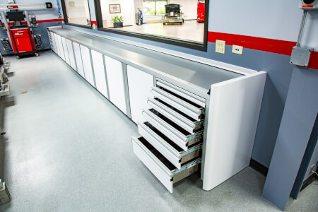 Custom Commercial Shop Cabinets