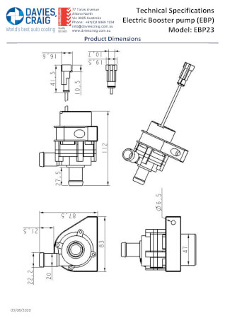 Electric Booster Pump (EBP23) (Part #9050)