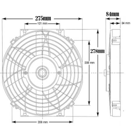 10" HIGH POWER THERMATIC® ELECTRIC FAN (12V) (0150)