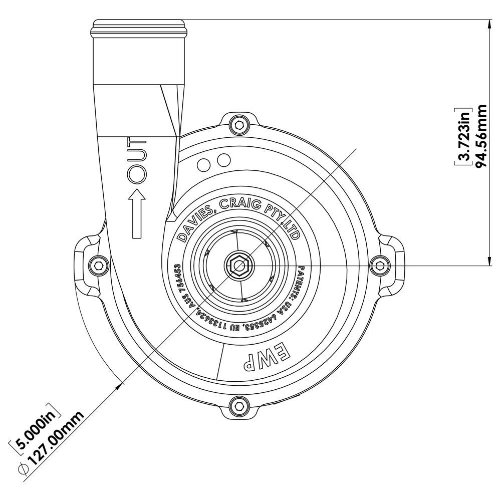 EWP®80 ALLOY COMBO REMOTE ELECTRIC WATER PUMP (12V)