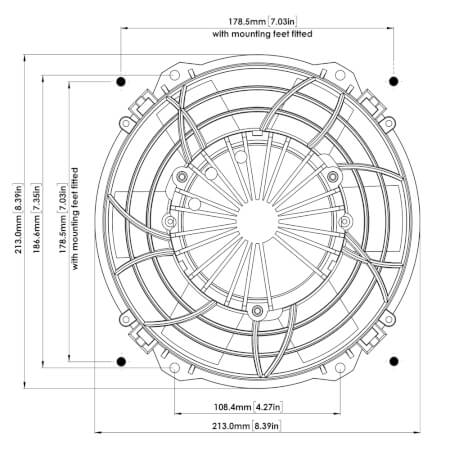 Brushless 8" Thermatic® Electric Fan (12 VOLT) (PART #0121)