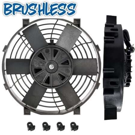 Brushless 9" Thermatic® Electric Fan (12 VOLT) (PART #0123)