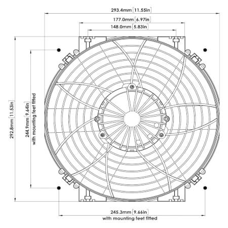 Brushless 12" High Power Thermatic® Electric Fan 12V (#0127)