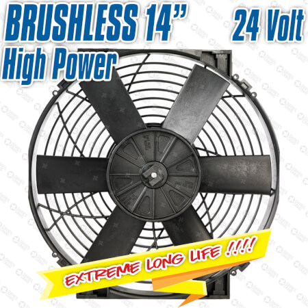 Brushless 14" High Power Thermatic® Electric Fan 24V (#0130)