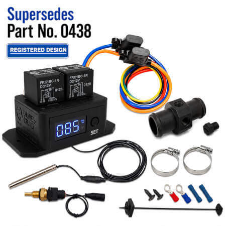 Digital Thermatic Fan Switch GEN II 1/4" Sensor 38mm Adapter