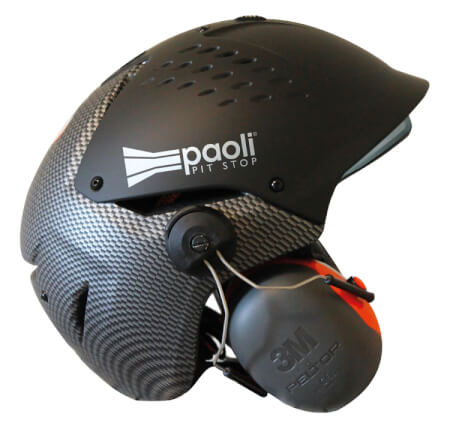 New Paoli Pit Stop Helmet With Noise Protection Earmuffs