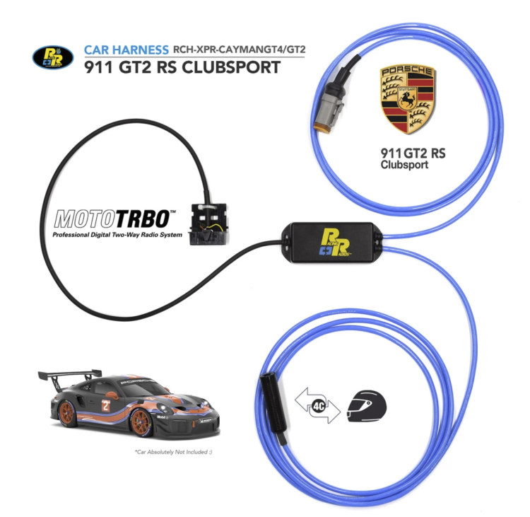 Porsche GT2 RS Clubsport Car Wiring Harness | Racing Radios