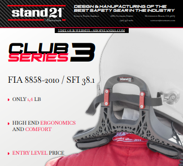 FHR® Club 3 Series - FIA + SFI 38.1