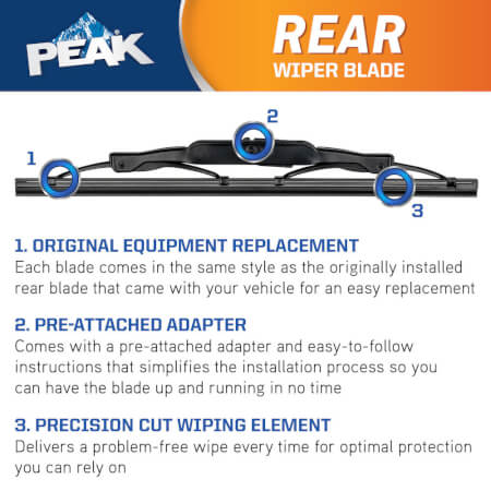 PEAK® Rear Wiper Blade- 12" Beam