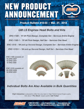 Elgin LS Engine : OEM Head Bolts & Kits