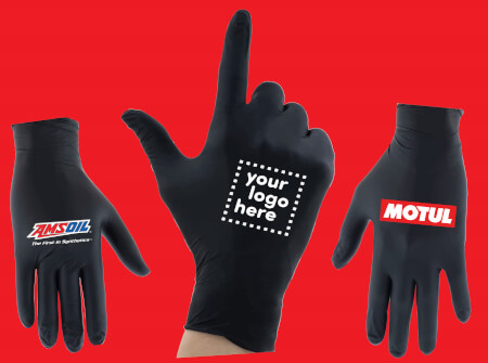 Custom Printed Nitrile Gloves