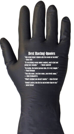 Pre-Printed Nitrile Glove Designs