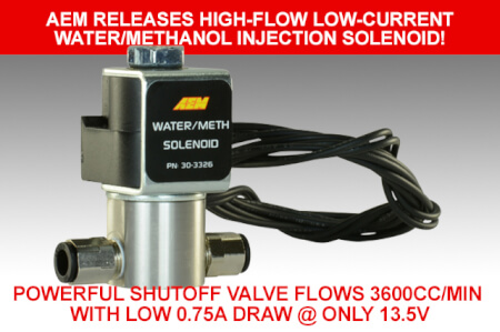 High-Flow, Low-Current Water/Methanol Injection Solenoid