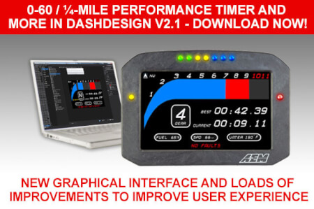 0-60, ¼-MILE PERFORMANCE TIMER AND MORE IN DASHDESIGN V2.1!