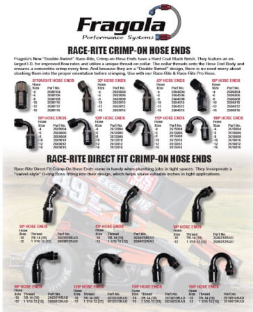 Race-Rite Crimp-on Hose Ends & Race-Rite Hose